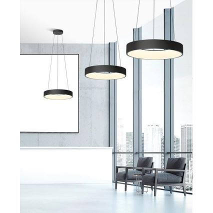 Azzardo AZ3449 - Candelabro num fio fosco LED SOVANA LED/80W/230V + controlo remoto