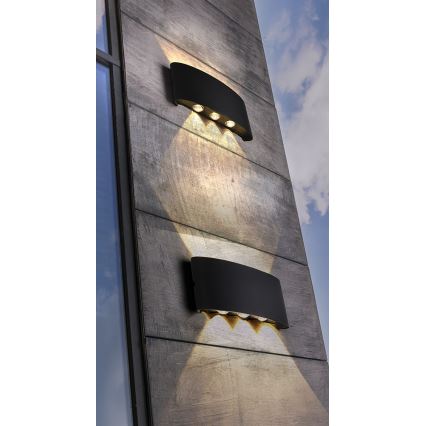 Azzardo AZ3484 - Iluminação de parede de exterior LED GINNA 6xLED/1W/230V IP54
