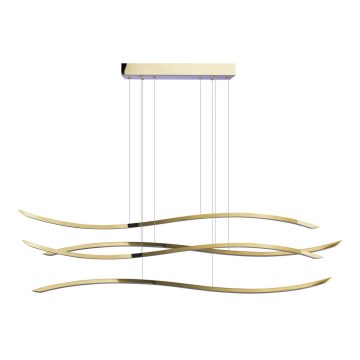 Azzardo AZ4058 - Candelabro suspenso LED com regulação WAVES LED/70W/230V dourado