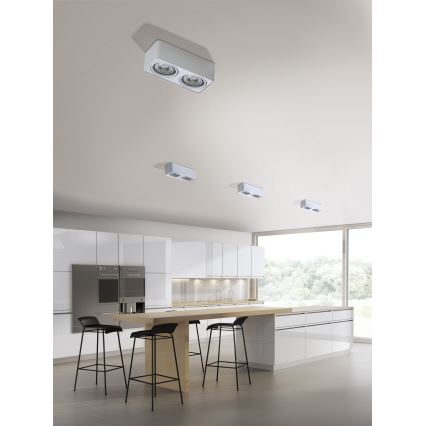 Azzardo AZ4132 - Foco PAOLA 2xGU10-ES111/16W/230V branco