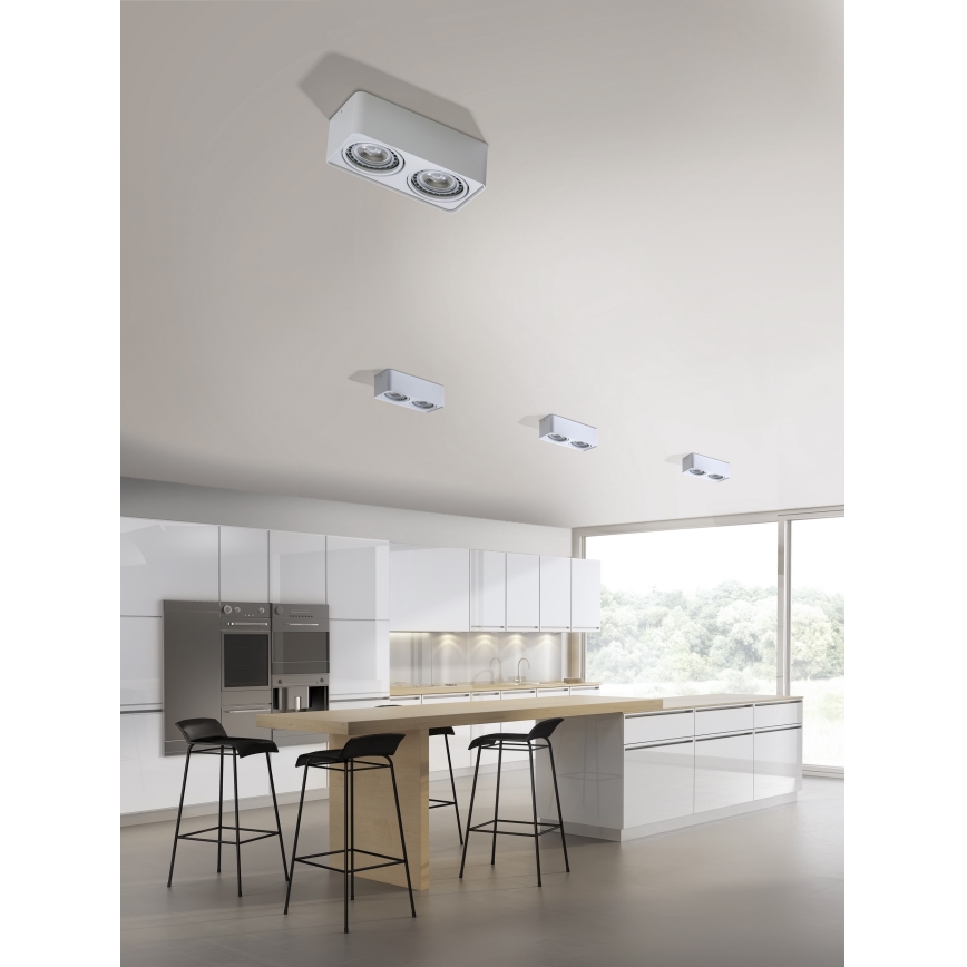 Azzardo AZ4132 - Foco PAOLA 2xGU10-ES111/16W/230V branco