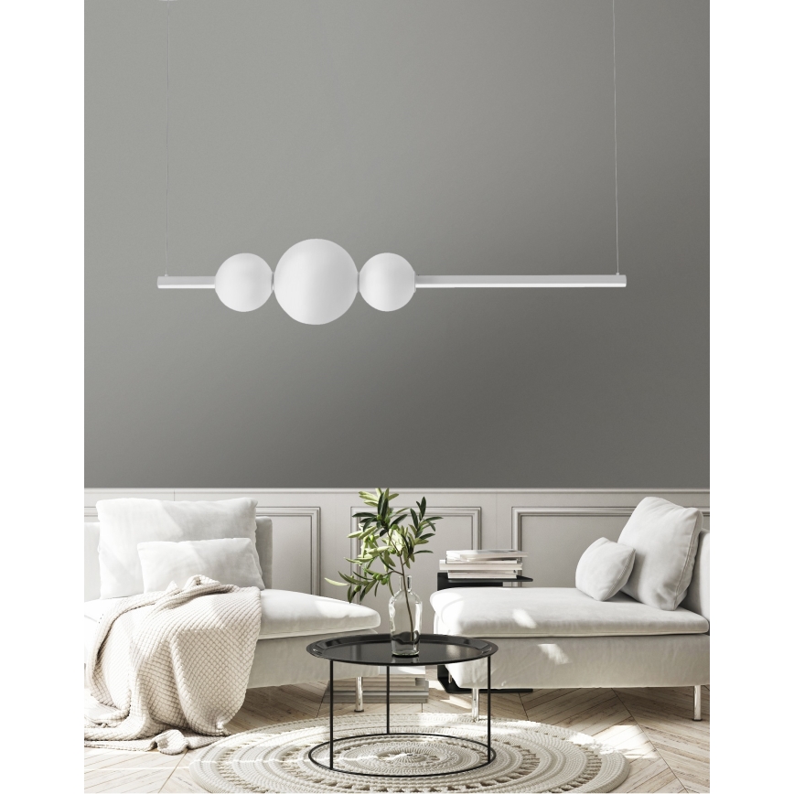 Azzardo AZ4426 - Candelabro suspenso LED com regulação SANDRA LED/48W/230V branco