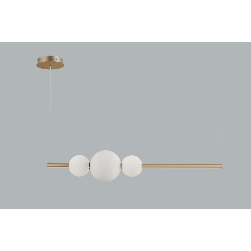 Azzardo AZ4427 - Candelabro suspenso LED com regulação SANDRA LED/48W/230V dourado