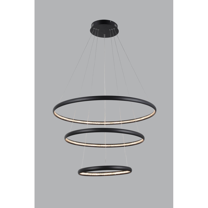 Azzardo AZ4428 - Candelabro suspenso LED BRIGHTON LED/55W/230V preto