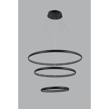 Azzardo AZ4428 - Candelabro suspenso LED BRIGHTON LED/55W/230V preto