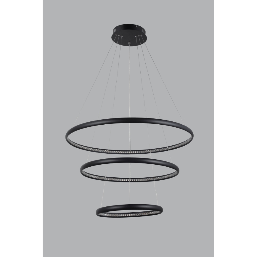 Azzardo AZ4428 - Candelabro suspenso LED BRIGHTON LED/55W/230V preto