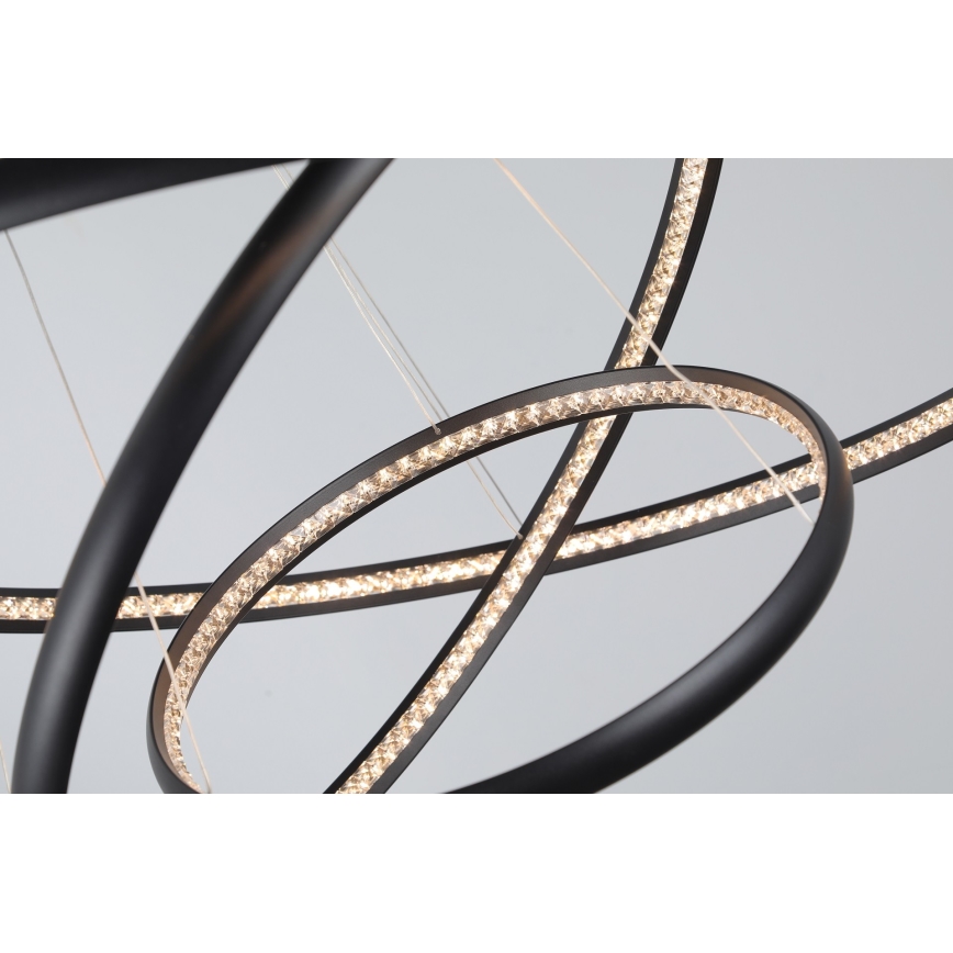 Azzardo AZ4428 - Candelabro suspenso LED BRIGHTON LED/55W/230V preto