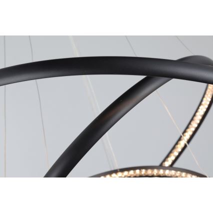 Azzardo AZ4428 - Candelabro suspenso LED BRIGHTON LED/55W/230V preto
