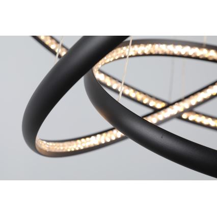 Azzardo AZ4428 - Candelabro suspenso LED BRIGHTON LED/55W/230V preto