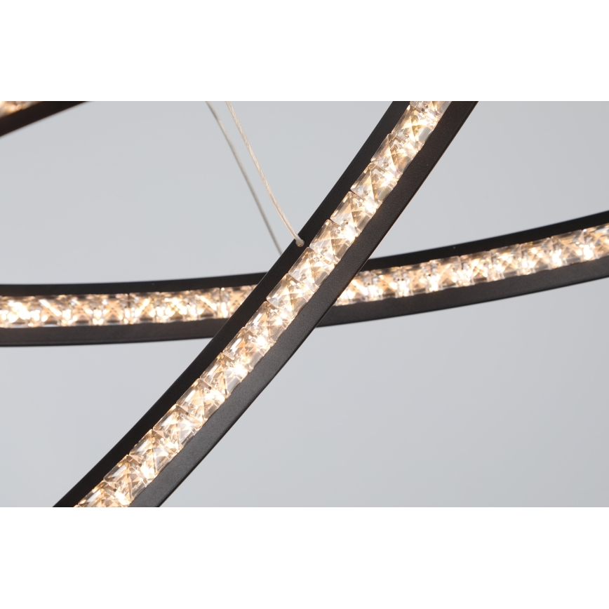 Azzardo AZ4428 - Candelabro suspenso LED BRIGHTON LED/55W/230V preto