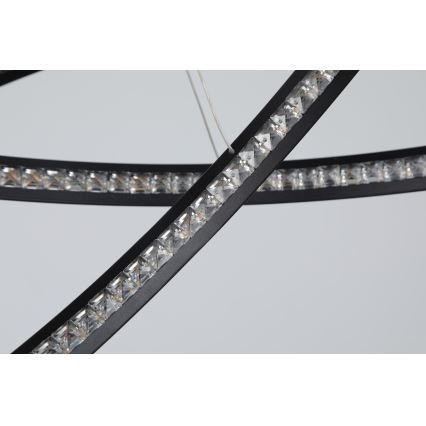 Azzardo AZ4428 - Candelabro suspenso LED BRIGHTON LED/55W/230V preto