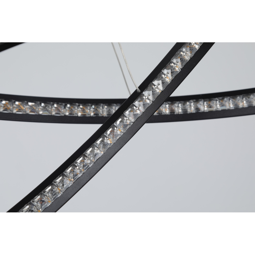 Azzardo AZ4428 - Candelabro suspenso LED BRIGHTON LED/55W/230V preto