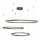 Azzardo AZ4707 - Candelabro suspenso LED HALO LED/130W/230V preto