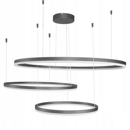 Azzardo AZ4707 - Candelabro suspenso LED HALO LED/130W/230V preto
