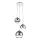 Azzardo AZ4750 - Candelabro suspenso BALL 3xE27/40W/230V redondo