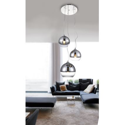 Azzardo AZ4751 - Candelabro suspenso BALL 3xE27/40W/230V