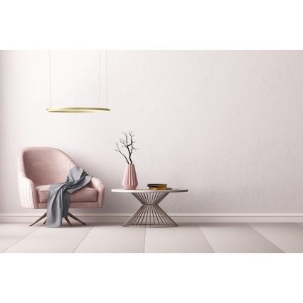 Azzardo AZ4970 -Candelabro suspenso LED com regulação HALO LED/46W/230V diâmetro 60 cm dourada