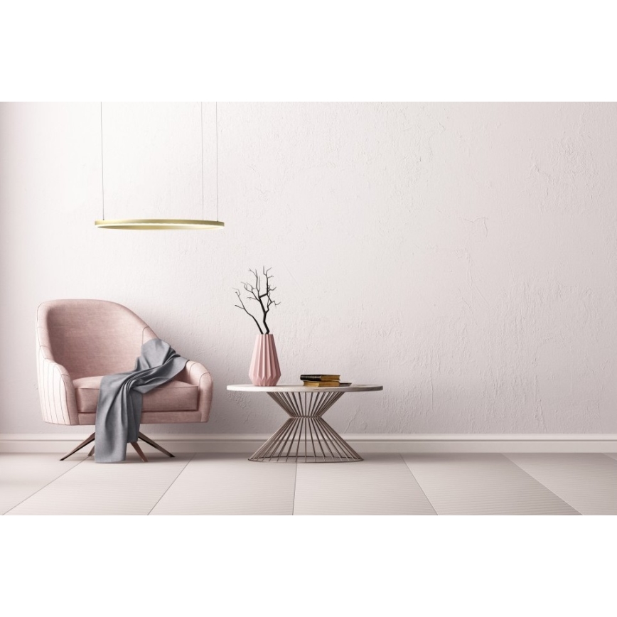 Azzardo AZ4970 -Candelabro suspenso LED com regulação HALO LED/46W/230V diâmetro 60 cm dourada