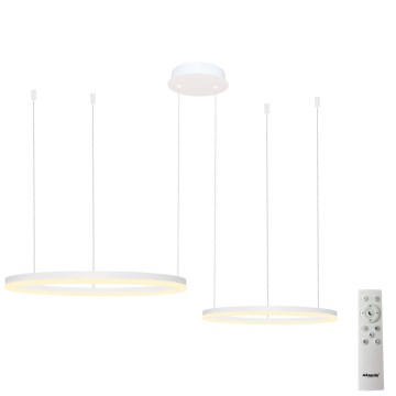 Azzardo AZ4977 - Candelabro suspenso LED com regulação HALO LED/90W/230V branco + controlo remoto