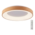Azzardo AZ4993 - Iluminação de teto LED com regulação SANTANA LED/50W/230V castanho + controlo remoto