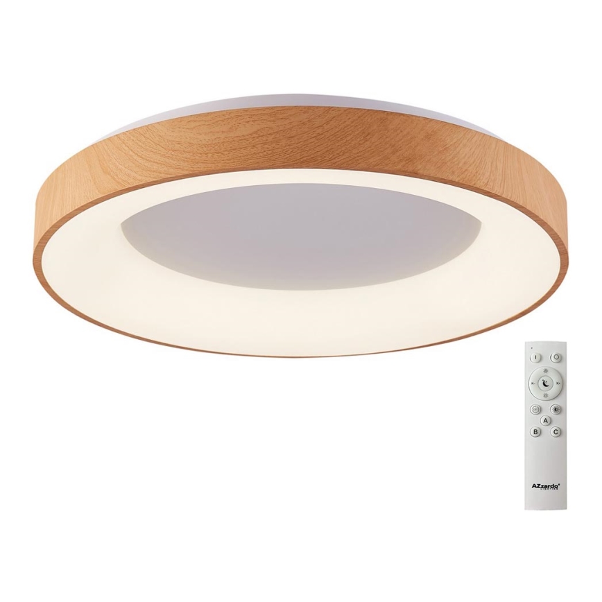 Azzardo AZ4993 - Iluminação de teto LED com regulação SANTANA LED/50W/230V castanho + controlo remoto