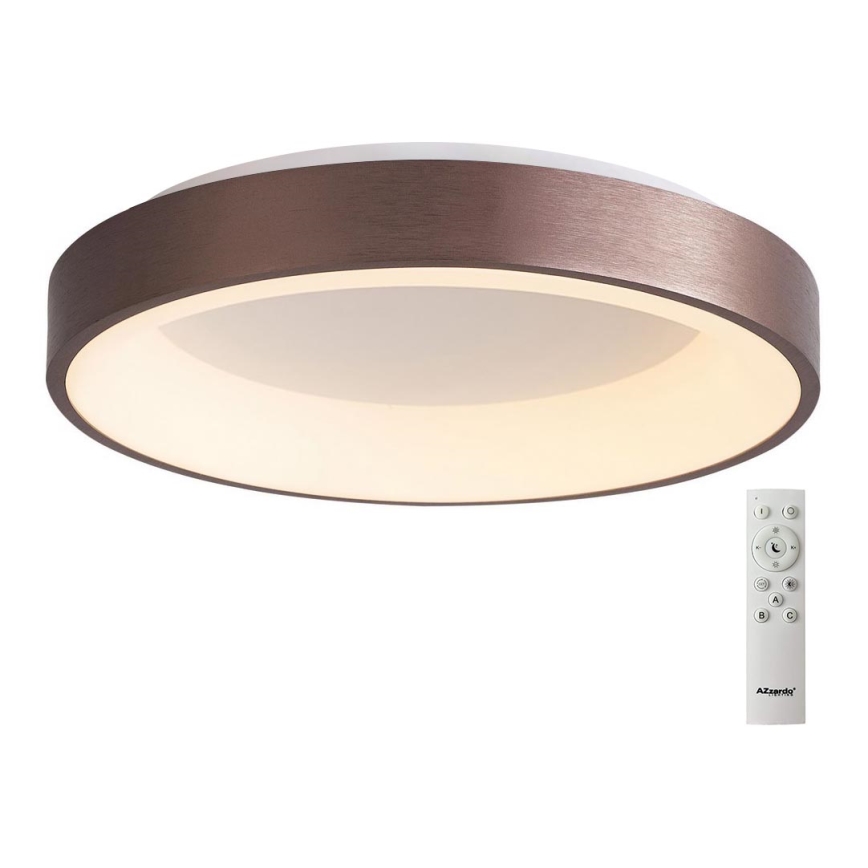 Azzardo AZ4994 - Iluminação de teto LED com regulação SANTANA LED/80W/230V ouro rosa + controlo remoto
