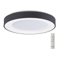 Azzardo AZ4995 - Luminária de teto LED dimmerizável SANTANA LED/80W/230V preta + controlo remoto