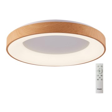 Azzardo AZ4997 - Iluminação de teto LED com regulação SANTANA LED/80W/230V castanho + controlo remoto
