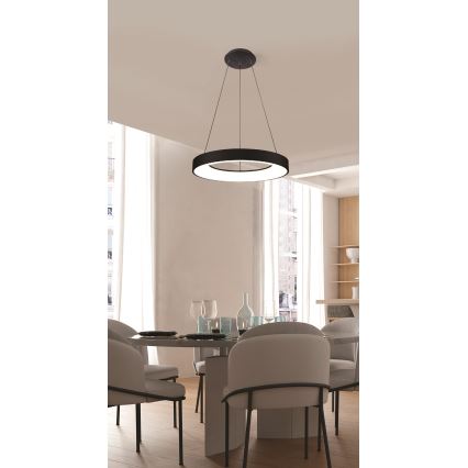 Azzardo AZ4999 - Candelabro suspenso LED SANTANA LED/30W/230V preto
