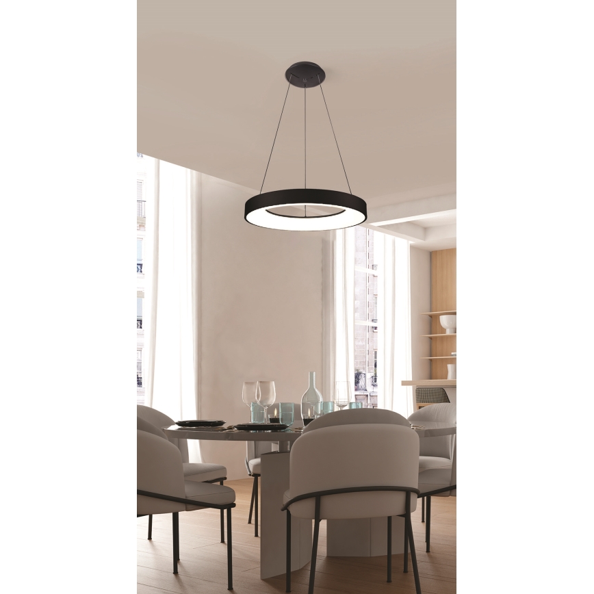 Azzardo AZ4999 - Candelabro suspenso LED SANTANA LED/30W/230V preto