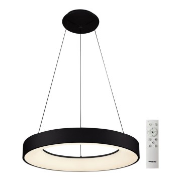 Azzardo AZ5008 - Candelabro suspenso LED com regulação SANTANA LED/50W/230V preto + controlo remoto