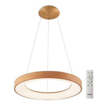 Azzardo AZ5010 - Candelabro suspenso LED com regulação SANTANA LED/50W/230V castanho + controlo remoto