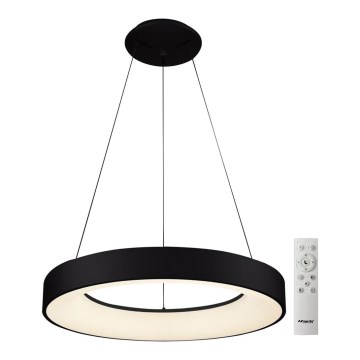 Azzardo AZ5012 - Candelabro suspenso LED com regulação SANTANA LED/80W/230V preto + controlo remoto