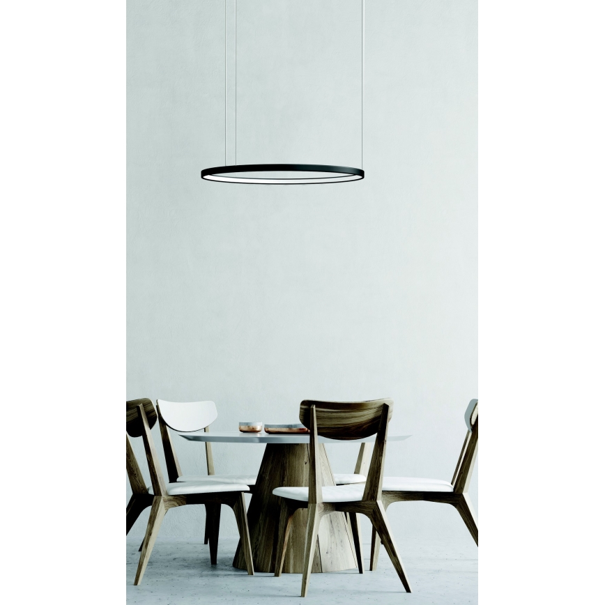Azzardo AZ5016 -Candeeiro suspenso LED com regulação AGNES LED/38W/230V diâmetro 48 cm preto