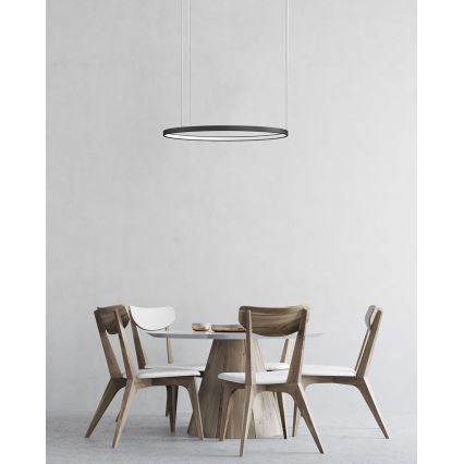 Azzardo AZ5019 - Candeeiro suspenso LED com regulação AGNES LED/48W/230V diâmetro 58 cm preto