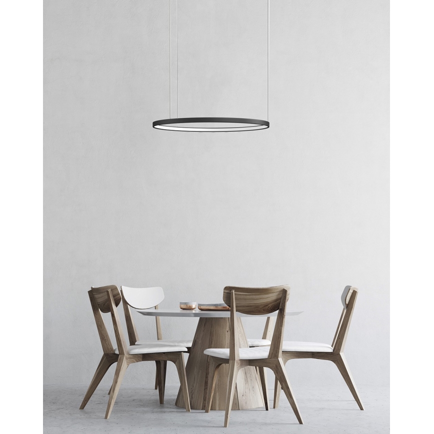 Azzardo AZ5019 - Candeeiro suspenso LED com regulação AGNES LED/48W/230V diâmetro 58 cm preto