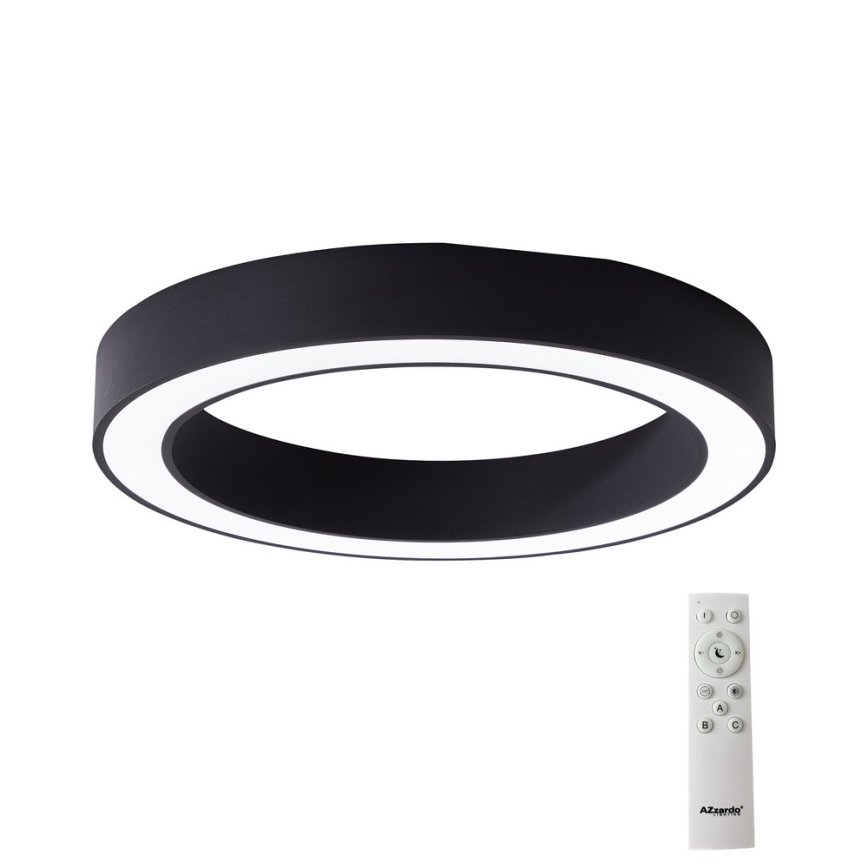 Azzardo AZ5035 - Iluminação de teto LED com regulação MARCO LED/60W/230V preto + controlo remoto