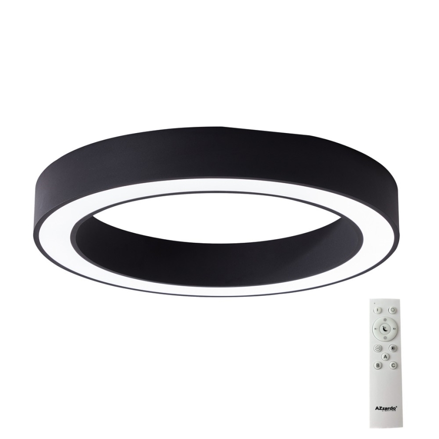 Azzardo AZ5038 - Iluminação de teto LED com regulação MARCO LED/80W/230V preto + controlo remoto