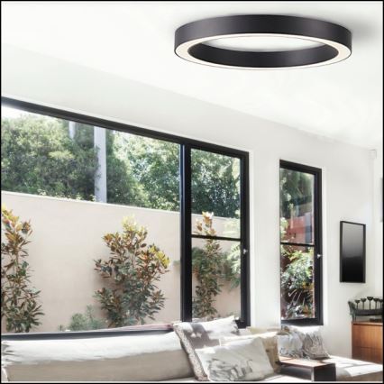 Azzardo AZ5041 - Iluminação de teto LED com regulação MARCO LED/100W/230V preto + controlo remoto