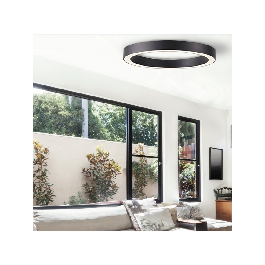 Azzardo AZ5041 - Iluminação de teto LED com regulação MARCO LED/100W/230V preto + controlo remoto
