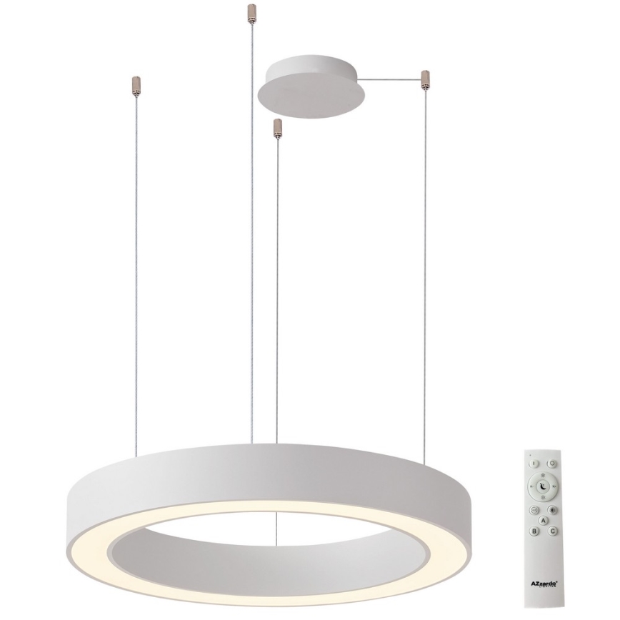Azzardo AZ5052 - Candelabro suspenso LED com regulação MARCO LED/100W/230V branco + controlo remoto