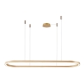Azzardo AZ5058 - Candelabro suspenso LED com regulação ELENA LED/60W/230V 150 cm dourada
