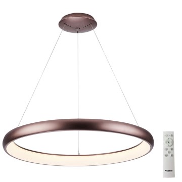 Azzardo AZ5062 - Candelabro suspenso LED com regulação ANTONIO LED/50W/230V castanho + controlo remoto