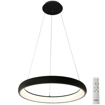 Azzardo AZ5066 - Candelabro suspenso LED com regulação ANTONIO LED/80W/230V preto + controlo remoto