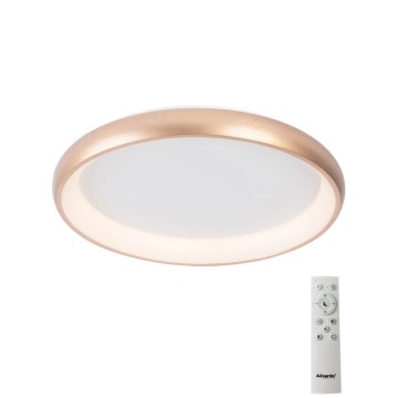 Azzardo AZ5070 - Iluminação de teto LED com regulação ANTONIO LED/32W/230V dourada + controlo remoto