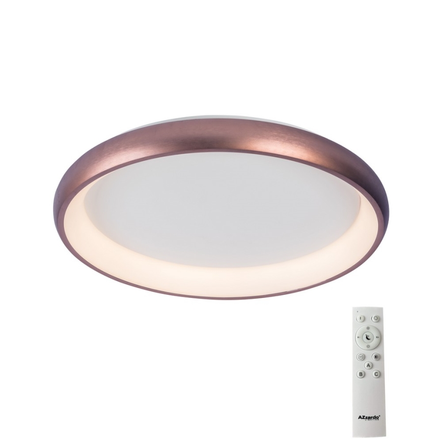 Azzardo AZ5071 - Iluminação de teto LED com regulação ANTONIO LED/50W/230V castanho + controlo remoto
