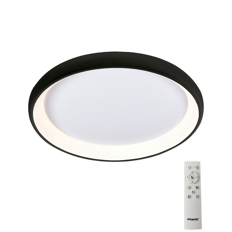 Azzardo AZ5072 - Iluminação de teto LED com regulação ANTONIO LED/50W/230V preto + controlo remoto