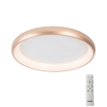 Azzardo AZ5073 - Iluminação de teto LED com regulação ANTONIO LED/50W/230V dourada + controlo remoto
