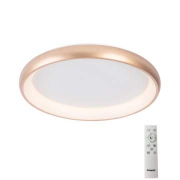 Azzardo AZ5073 - Iluminação de teto LED com regulação ANTONIO LED/50W/230V dourada + controlo remoto