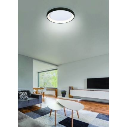 Azzardo AZ5075 -Iluminação de teto LED com regulação ANTONIO LED/80W/230V preto + controlo remoto